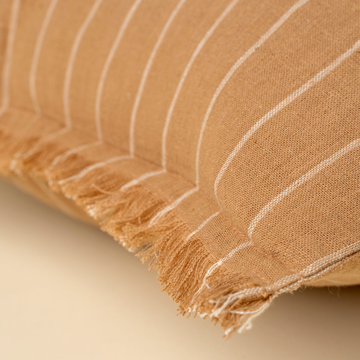 HAND LOOM STRIPE PILLOW TERRACOTTA