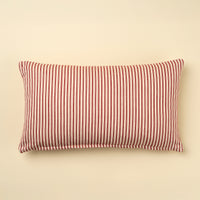 RED TICKING LUMBAR PILLOW