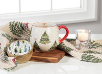 CHRISTMAS TREE W/ BOWS COTTON TEA TOWEL
