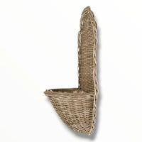 GREY RATTAN WALL PLANTER
