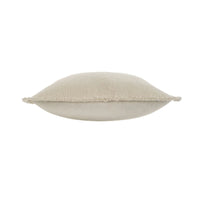 FRINGED BOUCLE PILLOW OFF WHITE
