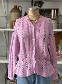 VINTAGE LAVENDER BLOSSOM CARDIGAN