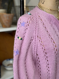 VINTAGE LAVENDER BLOSSOM CARDIGAN