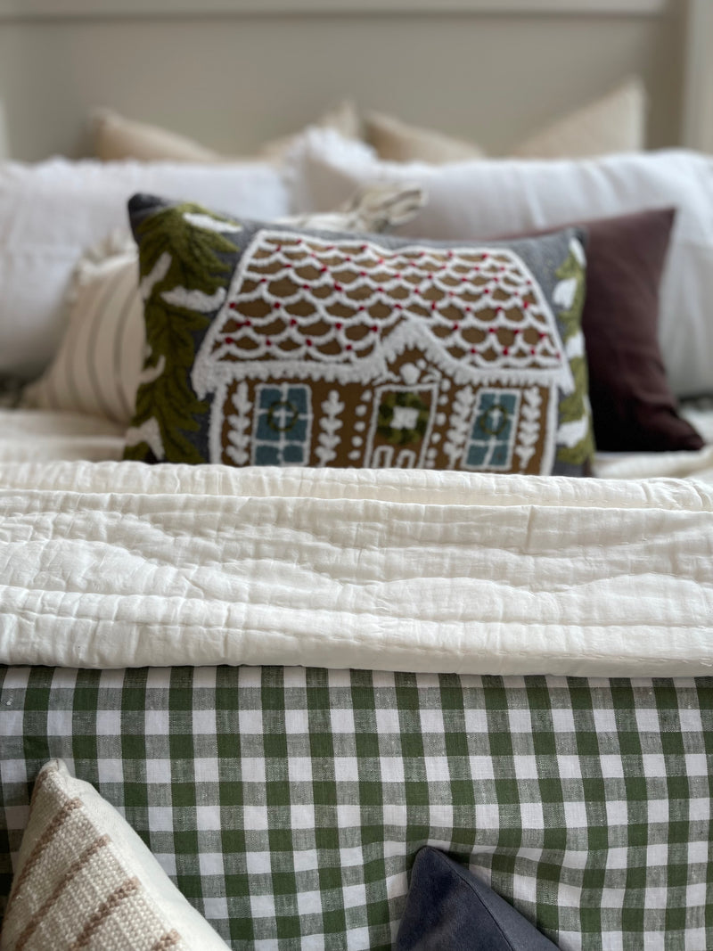 GINGERBREAD HOUSE PILLOW