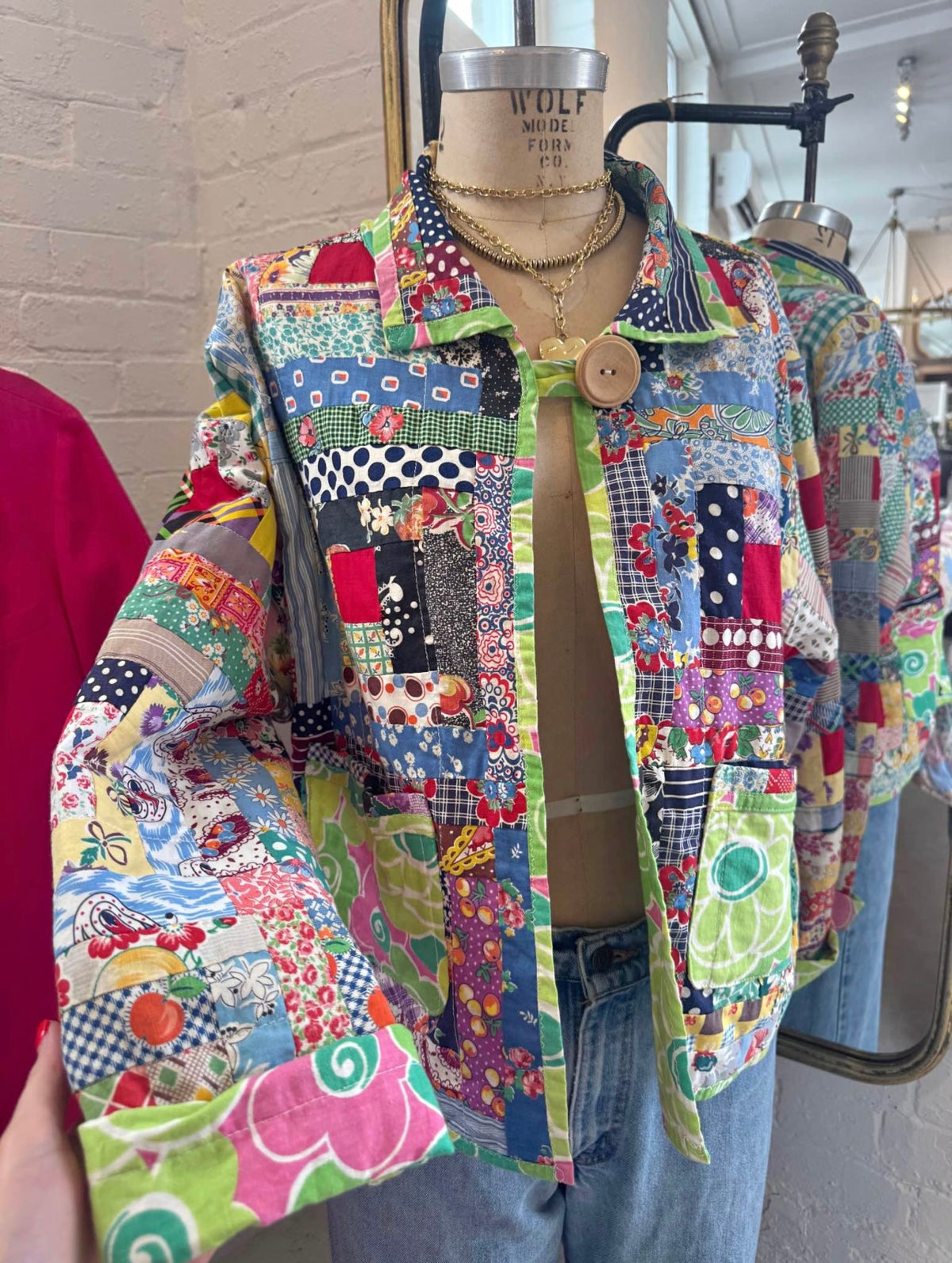 HANDMADE ANTIQUE QUILT JACKET