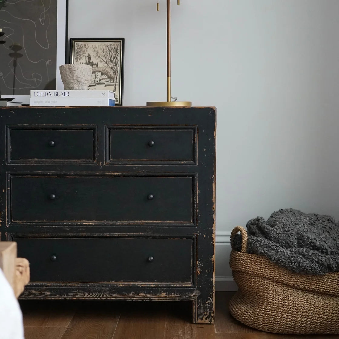 RONAN RECLAIMED BLACK WOOD DRESSER (PRE ORDER) Candela Interiors RONAN RECLAIMED BLACK WOOD DRESSER (PRE ORDER) Candela Interiors