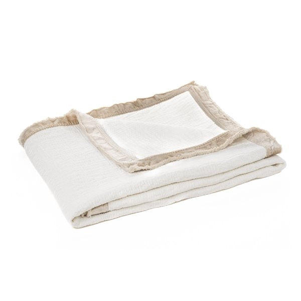 ENOKI IVORY WAFFLE THROW