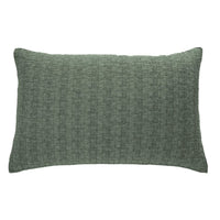 ESTELLE EMBROIDERED GREEN PILLOW SHAM SET OF 2