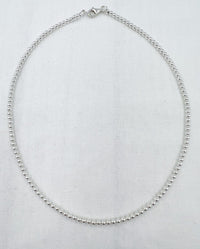 LEAVE-ON NECKLACE- STERLING SILVER 4MM