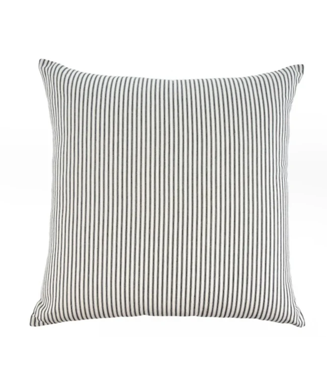 BLACK TICKING PILLOW