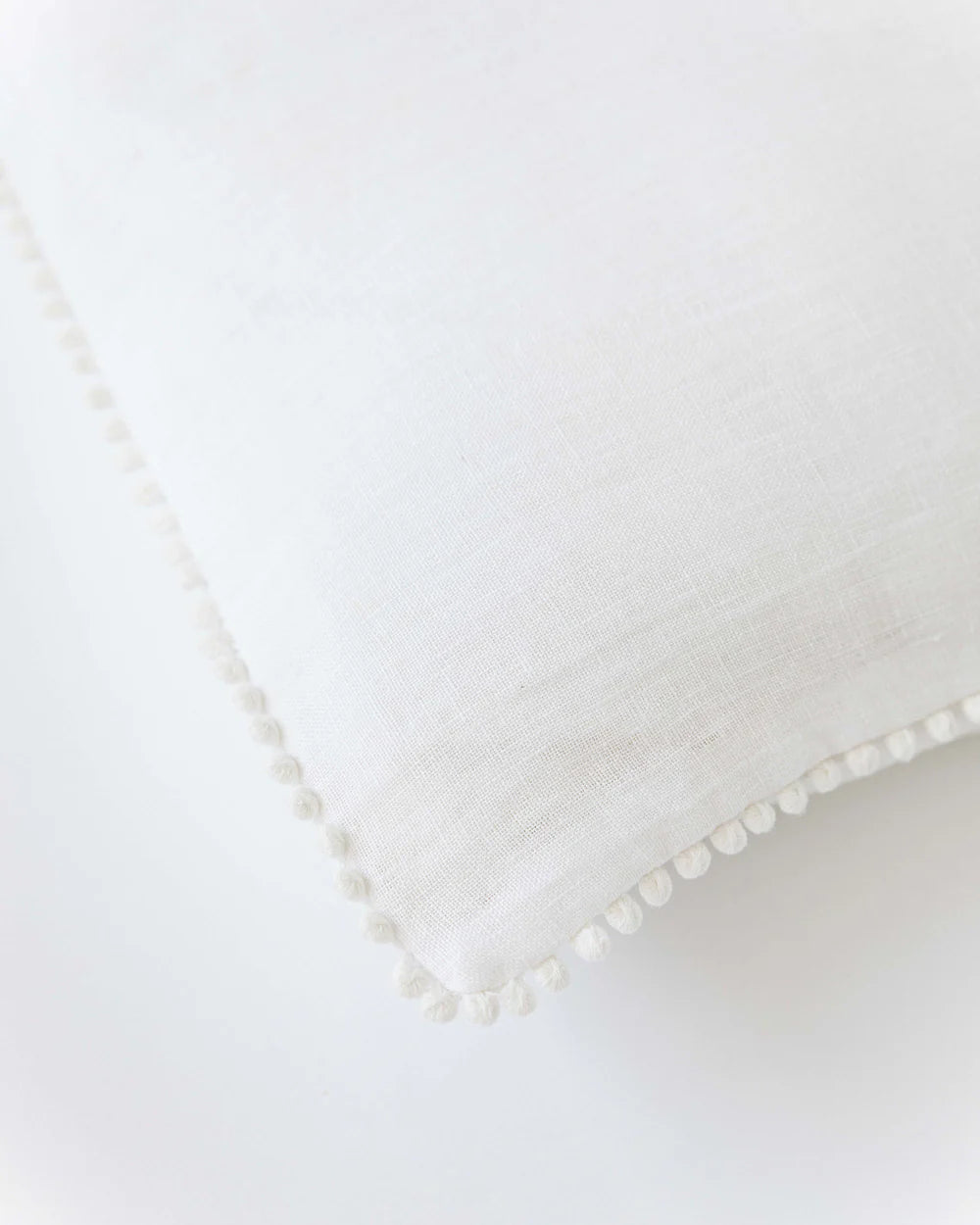 POM POM TRIM LINEN EURO SQUARE SHAM