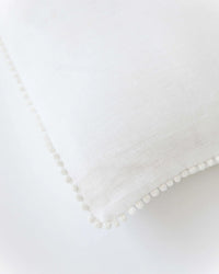 POM POM TRIM LINEN EURO SQUARE SHAM