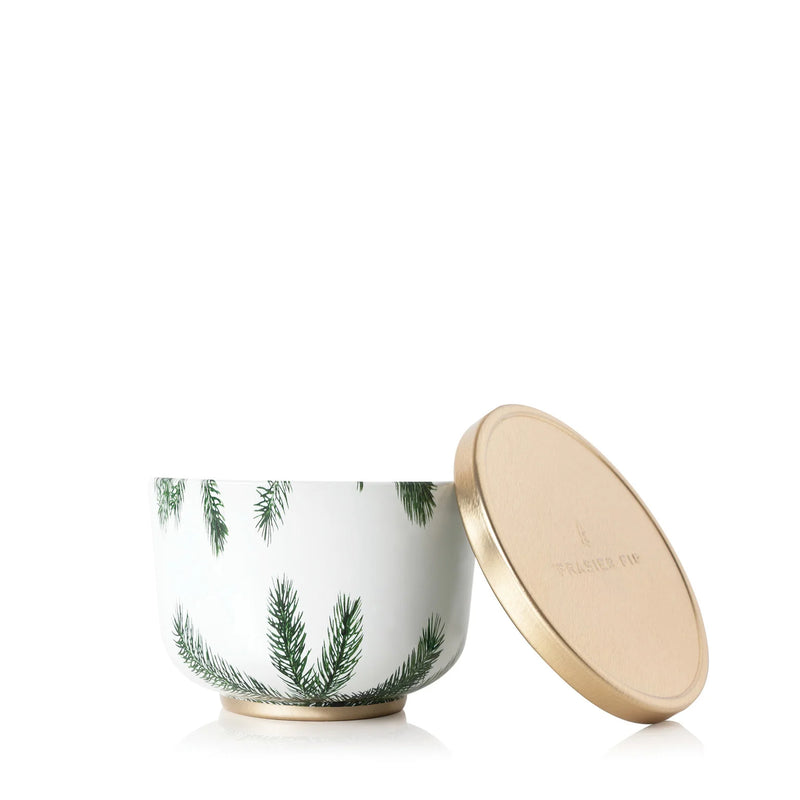 FRASIER FIR THYMES TIN CANDLE W/GOLD LID