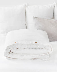 WHITE LINEN DUVET COVER