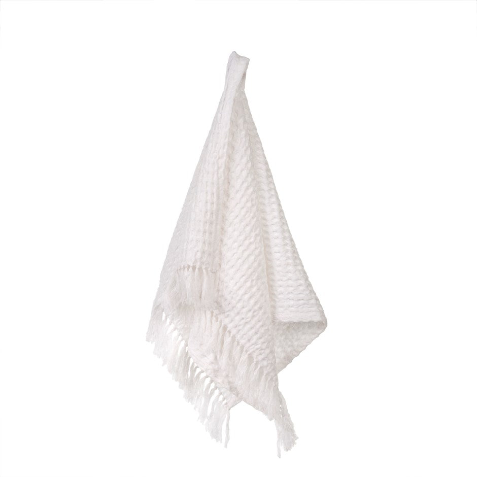 WAFFLE HAND TOWEL WHITE