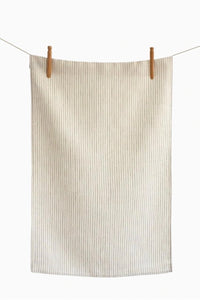Annex Tea Towels Ivory with Natural Stripes