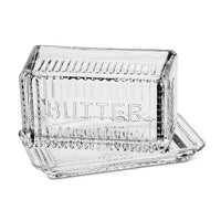 GLASS BUTTER DISH