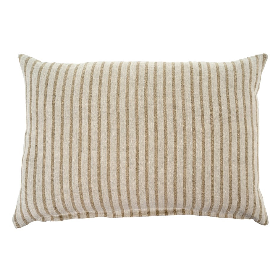 PINSTRIPE LINEN PILLOW NATURAL