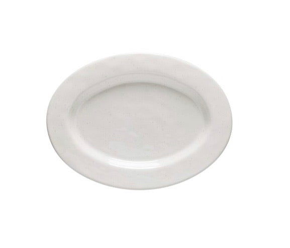 White Stoneware Oval Platter
