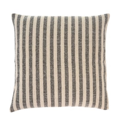 Ingram Stripe Pillow Charcoal 24”x24”