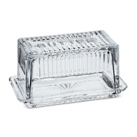 GLASS BUTTER DISH