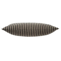 16x24 Pinstripe Linen Pillow, Grey