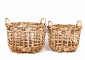 Open Weave Wicker Basket