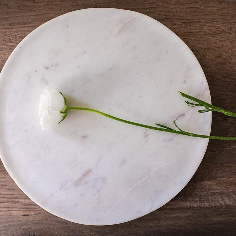 Round Marble Serving Tray
